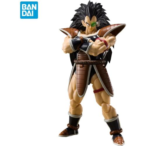 BANDAI SHF Original Dragon Ball Z Raditz Super Action Figure Anime Super Saiyan Toys Collection Model Toys Figurine Gift Doll