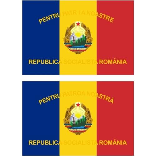 Romania Flag Pentru Patria noastre And Pentru Patroa Noastra 3x5FT 150X90cm Banner 120g 100D Polyester