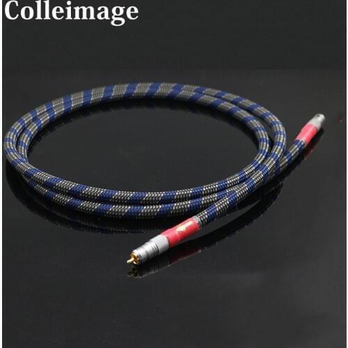 Colleimage Hi-End 8N OFC Ortofon 75ohm Hifi Digital RCA Interconnect Cable Cable Audio 2rca to 2rca Interconnect Cable