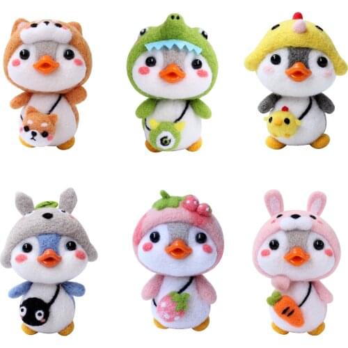 Kaobuy Toy Doll Wool Felt Needle Felting Kit Felt Diy Package Felting Poked Kit Wool Felt Set Non-Finished DIY Wool Felting