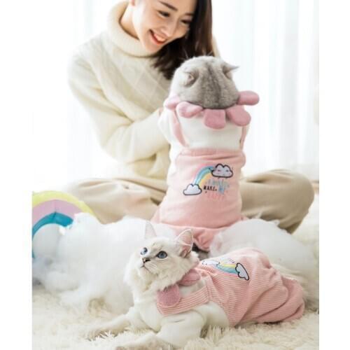 New Year Autumn Winter Sweater Warm Dog Cat Clothes Kitten Clothes Handsome Vest Cute Cat Costume