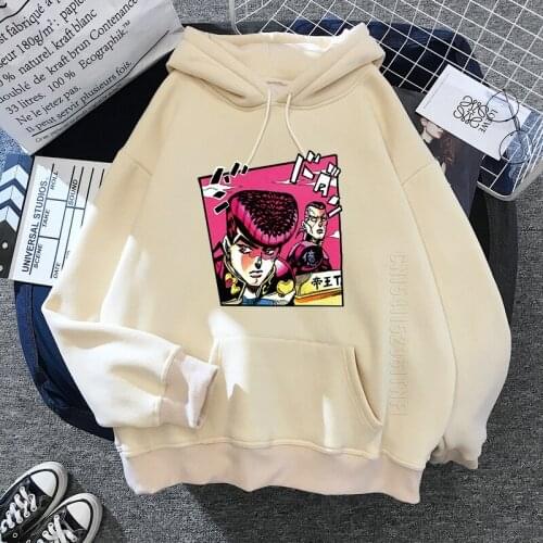 Cool JoJo Bizarre Adventure Hoodie Japanese Anime Men/Women Funny Streetwear Harajuku Hip Hop Clothes Male Hooded Tops