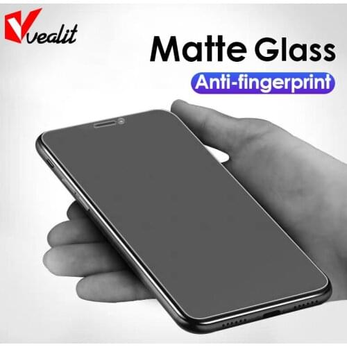 No fingerprint Full Cover Matte Tempered Glass for iPhone 11 12 Pro XS Max Mini XR X 6S 7 8 Plus Frosted Glass Screen Protector