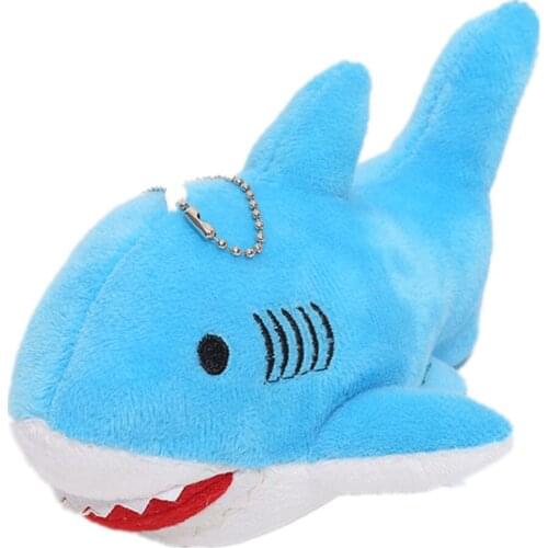 CUTE 20PCS/LOT New Shark 10CM Stuffed Toy Doll ; MIX Colors Keychain Pendant Toy ; Bouquet Decor Plush