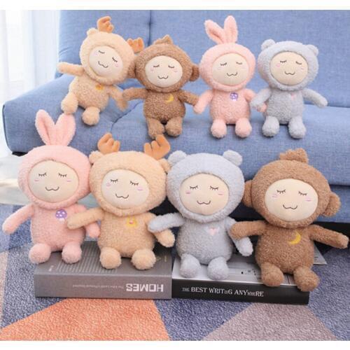 Cute Cartoon Giraffe Bear Rabbit Doll Baby Soft Plush Toys For Children Bunny Sleeping Mate Stuffed Plush Animal Toys Infants