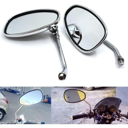 Motorcycle Mirrors 10mm Universal Rear View Mirrors Oval Street Bike Side Mirror FOR Suzuki stimulate 400 Bandit 250/400 GSX400