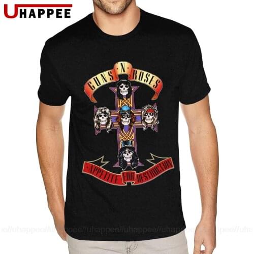 Guns N Roses Appetite Cross Tee Tees Shirts Boy America Brand Tee Shirt Men Short Sleeves Discount Brand Merch