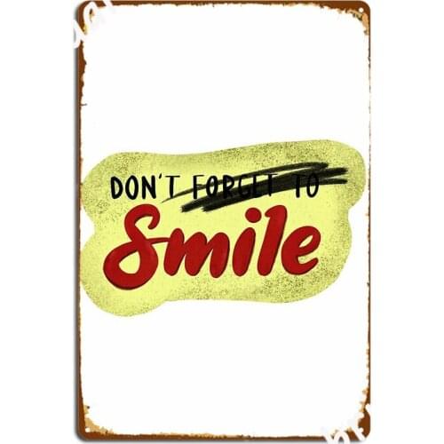 Don T Forget To Smile Joker Metal Sign Club Party Plaques Design Bar Cave Tin Sign Poster