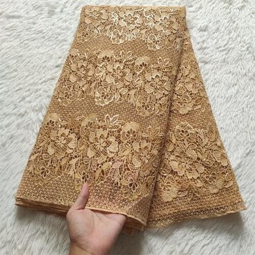 Latest 2020 High Quality African Lace Fabric Embroidery Swiss French Tulle Cotton 5yards Wedding Party Dress Guipure Sequins