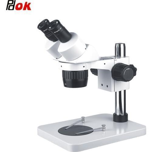 7X45X Continuous Zoom Industrial Binocular Microscope Magnification Stereo Microscope LED Ring Light For PCB Soldering