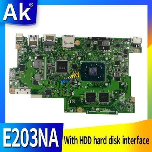With 4G RAM + With HDD hard disk interface 4 cores CPU Laptop Motherboard For ASUS E203N E203NA Notebook mainboard test OK