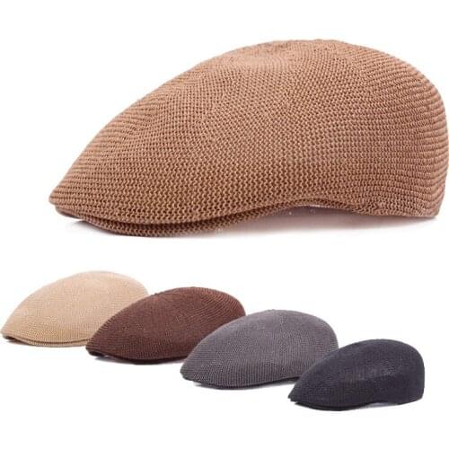 Peaky Blinders Flat Caps for Men Spring Summer Duckbill Ivy Cap Women Vintage Solid Beige Casual Autumn Beret Cabbie Cap Unisex