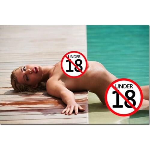 Modern Painting Charming Girl Blonde Model Wet Body Wall Art Posters Canvas Prints for Home Room Decor