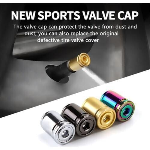 Sport Valve Caps Zinc Alloy Anti-theft Car Wheel Valve Covers Waterproof Dust-proof Tire Stem Air Caps