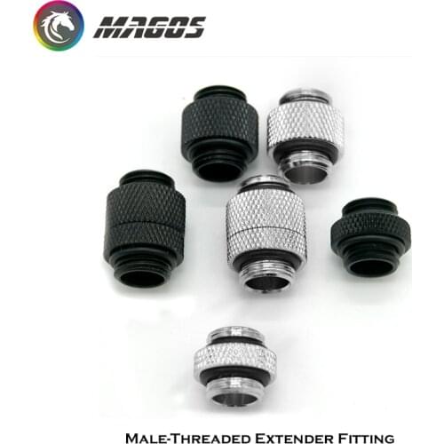 Male-Threaded Extender Fitting, M-M G1/4'' Thread, Black /Silver /White /Gold 1 Piece