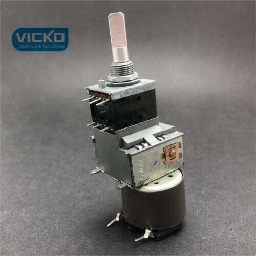 [VK] Japan ALPS 50KAX2 A50K shaft 25MM 18 motor dual double potentiometer A50KX2 handle length 25MMF switch