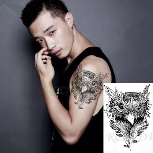 Waterproof Temporary Tattoo Sticker Owl Lovely Bird Animal Design Fake Tatto Flash Tatoo Back Leg Art for Women Men
