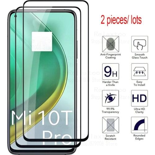 2PCS screen protector for xiaomi Mi 10T pro 5G Tempered glass protective for xiaomi 10T pro 10 T pro Mi10 T pro lite glass film