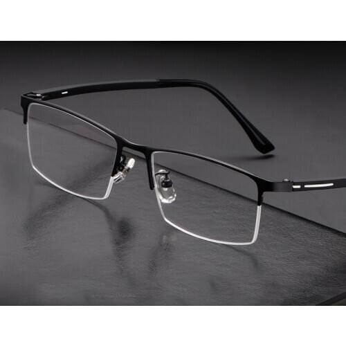 Logorela 9916 Titanium Alloy Glasses Frame Men Prescription Eyeglasses Vintage Square Spectacles Myopia Optical Frames Eyewear