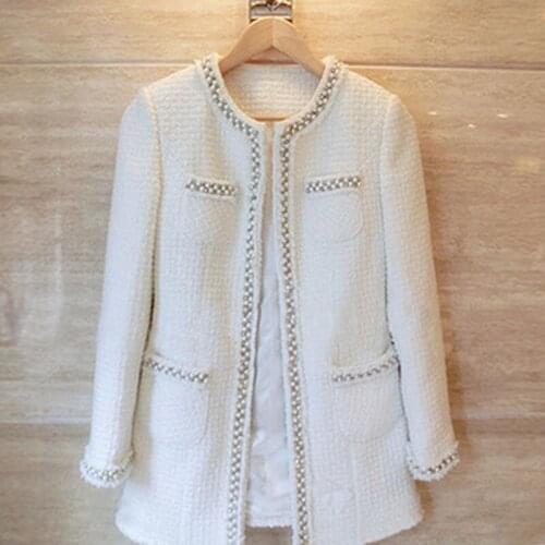 Little Fragrant French Tweed Jacket Womens Spring 2021 Mid-long Fall/winter Ladies Temperament Spring/autumn Top