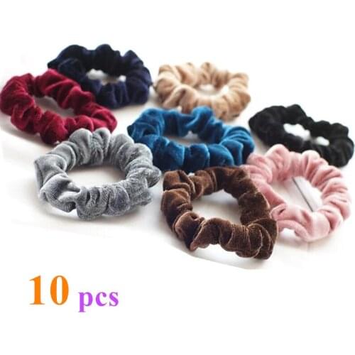 10 Pcs/lot New Arrival Small Scrunchies Girls' Elastic Hair Ropes Women Hair Ties Fashion Hair Accessories