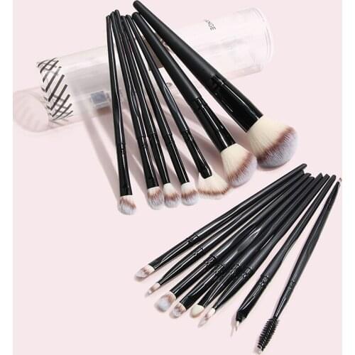 15Pcs Makeup Brushes Set With Case Cosmetic Highlighter Make Up Brush Tool New