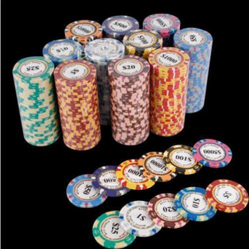 25PCS Texas Poker Chip Counting Bingo Chips Sets Casino Entertainment Accessories For Cards Board Game