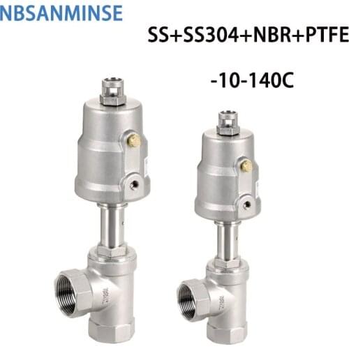 JDF1400S015 two position two way stainless steel Angle seat Valve Air actuator controlled Valve