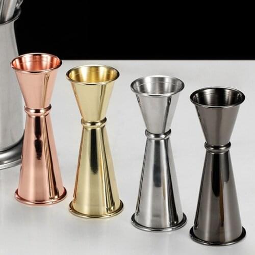 Stainless Steel Double-headed Measuring Cup Crimping Measuring Cup Bartending Measuring Wine Measuring Device Ounce Scale Cup