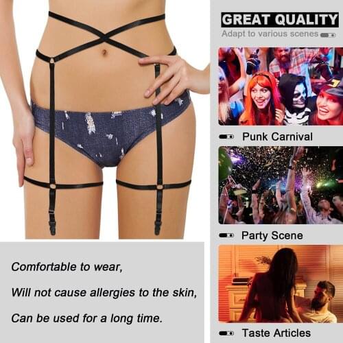 Stockings Belt Sexy Lingerie Stockings Garter Cage Bands Strappy Thigh Adjust Suspender Elastic Bandage Body Bdsm Harness Waist