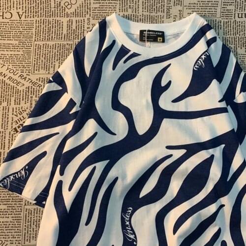 2021 new short sleeve T-shirt womens summer Korean version loose tie dye manyin versatile cute top age reduction trend