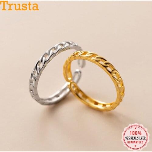 Trustdavis Genuine 925 Sterling Silver Fashion Sweet Chain Opening Ring Wonderful For Women Girl Wedding Jewelry Gift DB1059