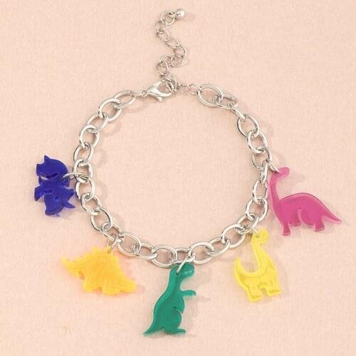 Creative resin dinosaur bracelet Anklet Jewelry Gift jewellery for Girls Women Summer Beach Anklets
