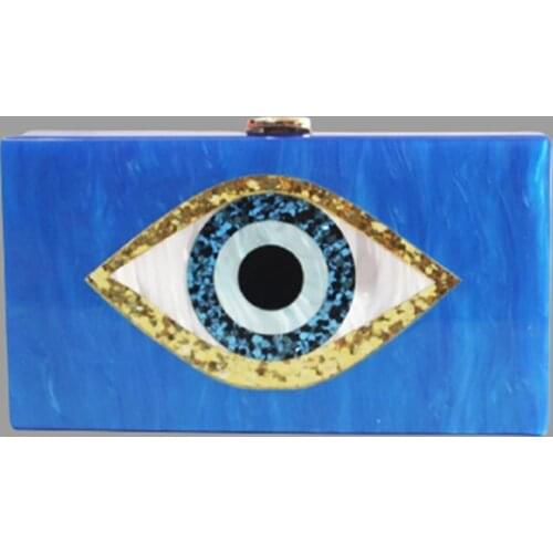 Fashion Marble Acrylic Bags Vintage Women Messenger Bags Evil Eye Evening Clutch Bags Party Prom Handbags Wedding party wallet