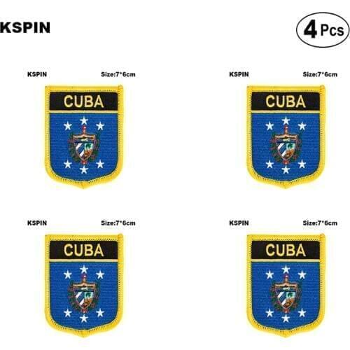 Cuba Shiled Shape flag patches national flag patches for Cothing DIY Decoration