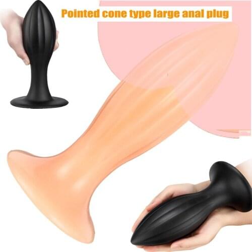 New Huge Anal Plug Pointed Cone Big Butt Plug Anus Vagina Dilator Prostate Massager G-Spot Stimulator Adult Masturbator Sex Toy