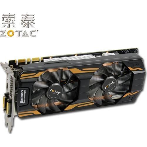 Original ZOTAC GeForce GTX 760 2GD5 Graphics Cards For NVIDIA GTX760-2GD5 HA GTX760 2GB Video Card 256bit HDMI DVI Used GTX-760