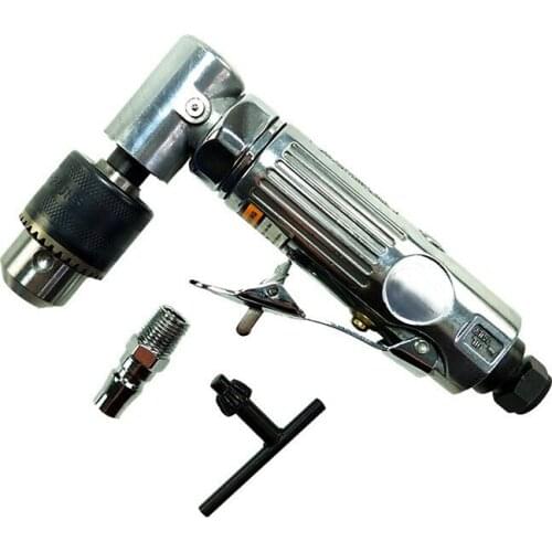 90 degree Pneumatic air Drill with 3 jaw drill chuck, 3/8" Right Angle Air Drilling machine tools