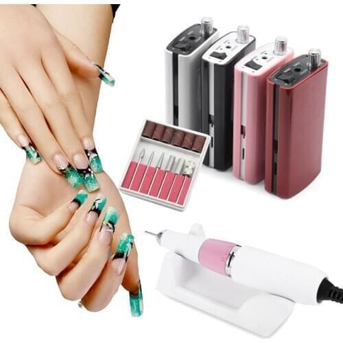 Portable Nail Drill Machine Set For Manicure Pedicure Nail Drill Bits File 35000RPM Grinder Polisher Kit Manicure Nail Art Tools
