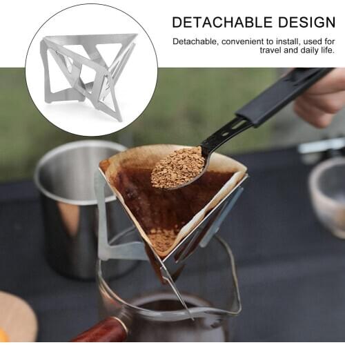 Stainless Steel Coffee Filter Portable Folding Filter For Camping #W0