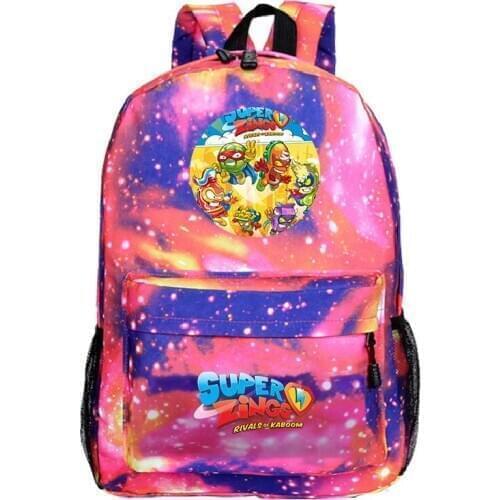 Super Zings Backpack School Bags for Teenage Girls&Boys Cartoon Zaino Plecak Women Men Backpack Laptop Backpack Kids Mochila