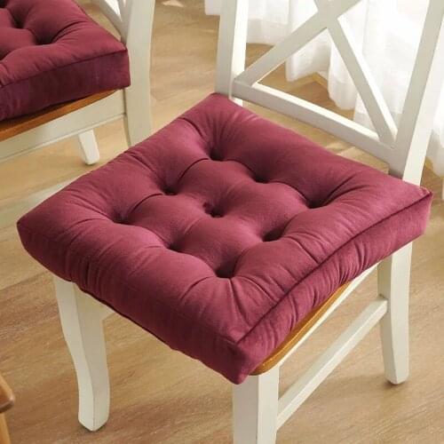 Crystal Plush Chair Cushion Solid Color Dining Chair Mat Office Chair Mat Car Seat Pad Soft Tatami Mat Floating Window Pillow