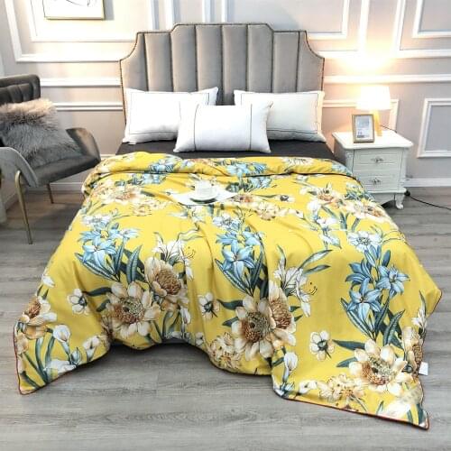 2021 New Silk Cool In Summer Air Conditioning Quilt Home Supplies Summer Thin Section Breathable and Comfortable Futon Quilt