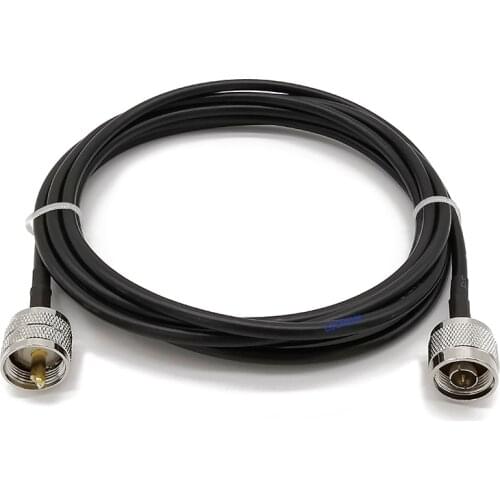 1Pcs 2meter LMR200 N Type Male Plug to UHF PL-259 Male Plug Connector Antenna Extension Pigtail Jumper Wire LMR200