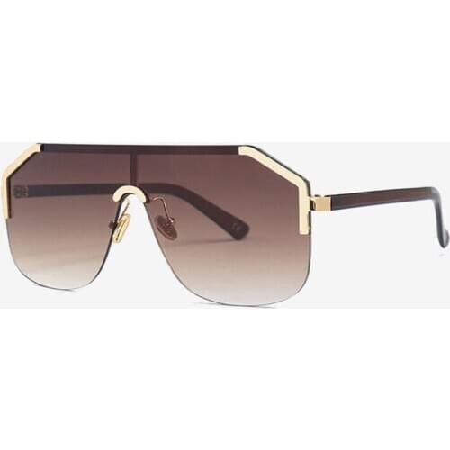 Veshion Goggle One Lens Sunglasses Men Women Fashion Gradient Shades UV400 Vintage Glasses Oculos