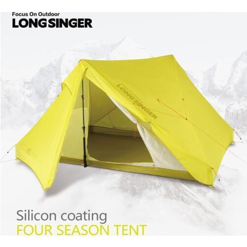 Ultra-light single-sided silicon-coated double-person rainstorm-proof non-self-supporting Hiking Tent