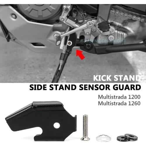 Motorcycle Kick Stand Side Stand Sensor Guard For Ducati Multistrada 1200 1260 Multistrada1260 2015 - 2019 Protector Cover Cap