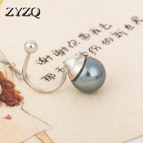 ZYZQ Simple Open Ear Clip With Simulated Pearl Fashion Women Accessories Easy No-Piercing Earrings Wholesale Lots&Bulk 2020