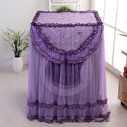 1pcs Lace Waterproof Sunscreen Washing Machine Cover dust proof Case Washing Machine Protective Dust Jacket 60*80*54cm