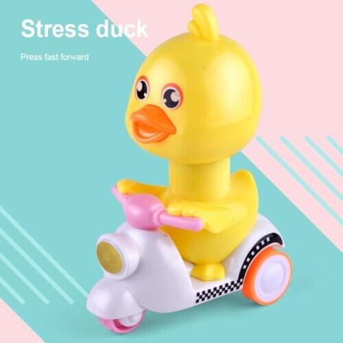 1pcs New Cute Return Car Pressure Little Yellow Duck Toy Car Childrens Car Wheel Boy Mini Model Kids Toy Gift